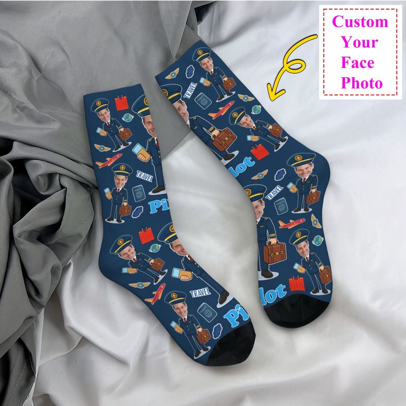 Dress Sock Men - Kaos Kaki Pria Unik Motif Pilot