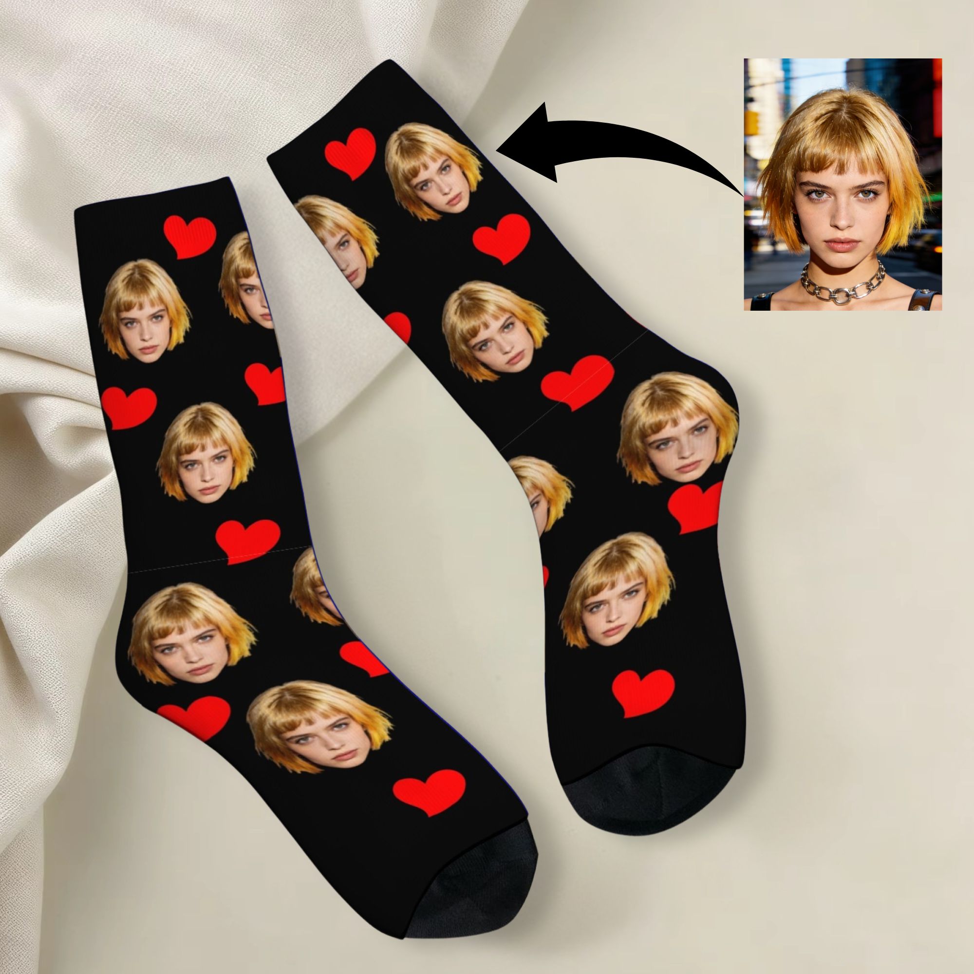 Dress Sock Men - Kaos Kaki Wajah Avatar Kustom yang