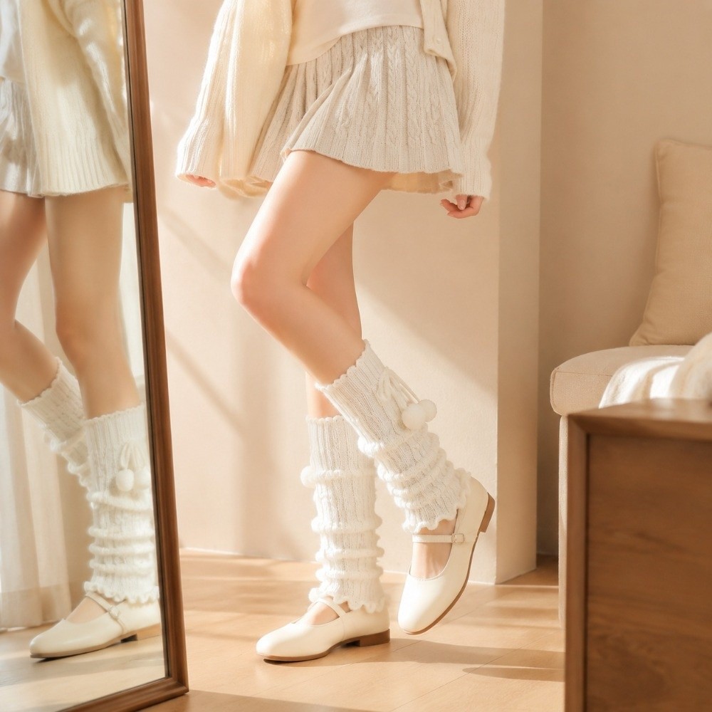 Penghangat Kaki Rajutan dengan - Boot Sock Slouchy ulasan dan harga