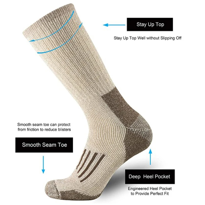 Kaos Kaki Wol 80% Hangat Tebal - Wool Hiking Sock ulasan dan harga