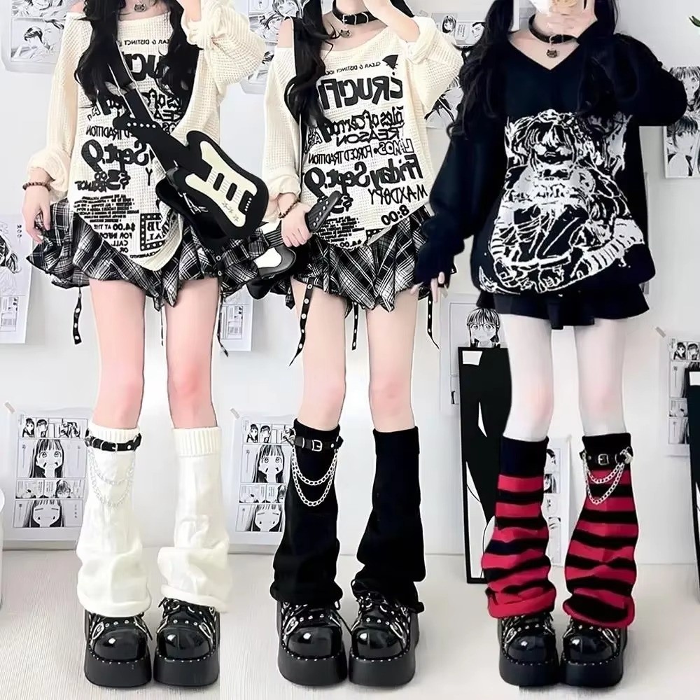 Penghangat Kaki Rajutan Gothic - Boot Sock Slouchy ulasan dan harga
